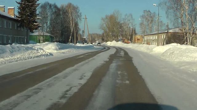 Шегарка. улицы Московская, Коммунистическая. 24.01.15. смотреть онлайн
