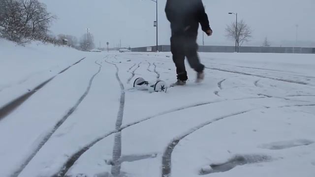 Гироскутер зимой Smart Balance смотреть онлайн