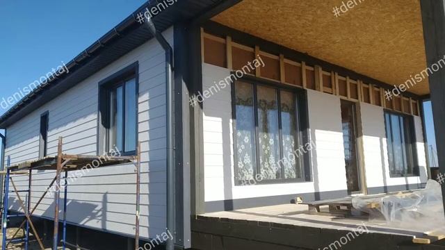 Отделка фасада дома Фиброцементным сайдингом .Фото видео отчёт! смотреть онлайн