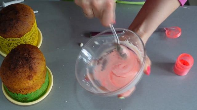 Как украсить Пасхальный Кулич. Kружева на желатине. Шоколадное гнездо. Глазурь на сгущенке.