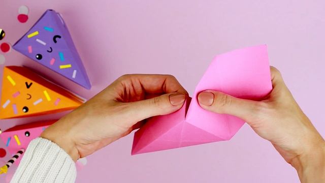 ОРИГАМИ КОРОБОЧКА ТОРТ ИЗ БУМАГИ | ORIGAMI PAPER CAKE BOX