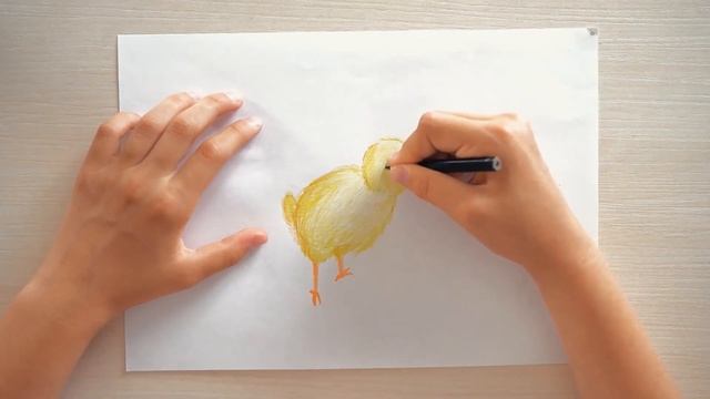 Рисуем цыпленка / цыпленок / детский рисунок