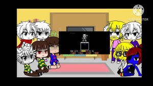 Undertale react to sans fight. {Rushed} (lazy) My AU