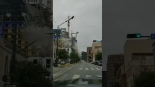 В Новом Орлеане обрушилось несколько этажей строящегося отеля, США.