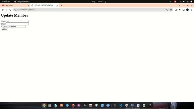 Laravel Error Attempt to assign property "name" on null