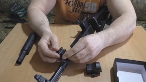 установка маленького калиматорного прицела на сайгу 5.56мм и 7.62мм