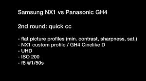 Samsung NX1 vs Panasonic GH4 4K