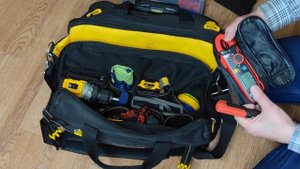 Сумка STANLEY FatMax. Инструмент электрика для ремонтных и установочных работ в жилом фонде.