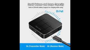 MOGLOR 5.0 Bluetooth Transmitter Receiver,2 in 1 Wireless Bluetooth Audio Adapter with aptX HD Soun