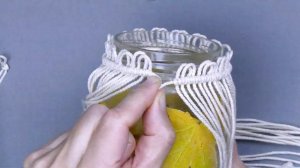 Macrame Jar Tutorial | Boho Candle Holder Home Decor