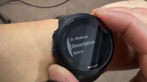 How to delete custom workout on garmin forerunner 55