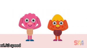 Head, shoulders, knees and toes/x1,2,3 speed/1,2,3배속/edited Super simple songs