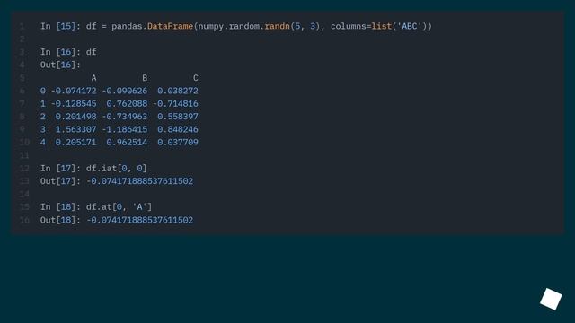 How can I get a value from a cell of a dataframe? смотреть онлайн