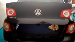 Замена газовых упоров крышки багажника на пассат б6