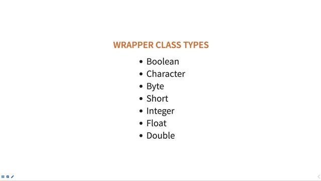Wrapper classes in java