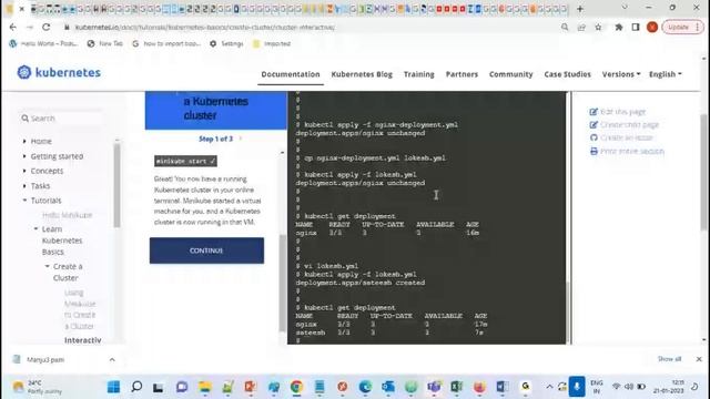 Kubernetes service and deployment through yml