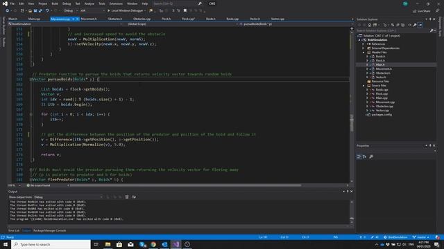Boid Simulation C++ смотреть онлайн