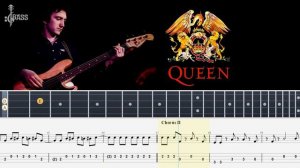 Queen - Now I'm Here (Bass Line + Tabs + Notation) By John Deacon