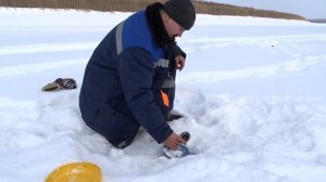 Щука на жерлицы,  река Иртыш глухозимье