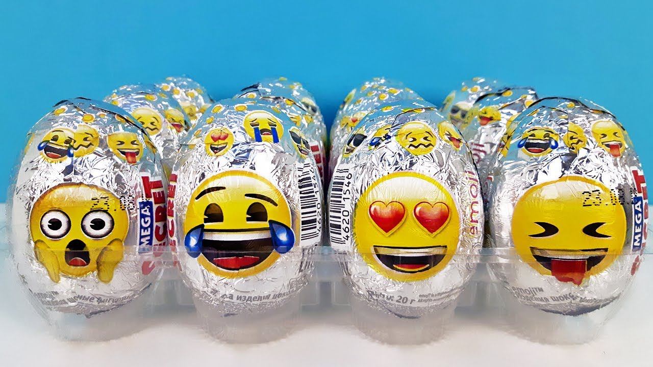 ЭМОДЗИ Mega Secret СЮРПРИЗЫ, игрушки, СМАЙЛИКИ ЭМОДЖИ Emogi Kinder Surprise eggs unboxing смотреть онлайн