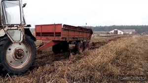 МТЗ 80 и Роу-6 на огороде.