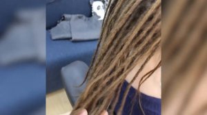 Натуральные дреды (из своих волос) на тонкие и не густые волосы. Заплетение, 47 дредов.