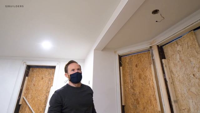 linear drain & built-in dresser with hidden bifold door renovation | Site Visit смотреть онлайн