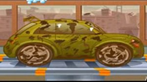 Зеленая машинка заехала на мойку  Мультики про машинки  Гонки мультики  Игры машинки