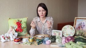 Вышивка лентами для начинающих пошагово 1часть/ How to embroider ribbons 1р