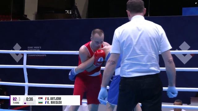 Quarterfinals (80kg) ARTJOM Agejev (SRB) vs NIKOLOV Kristiyan Veselinov (BUL) | EUBC 2022 смотреть онлайн