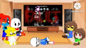 Undertale React to FNF VHS!SANS PHASE 2&3