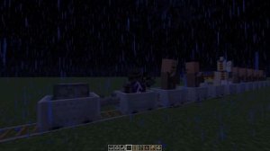 Майнкрафт. Перевожу жителей на вагонетках.