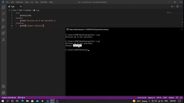Exception handing in python | Python Tutorials For Absolute Beginners #7