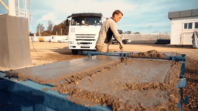 Производство бетонных блоков ФБС в металлоформе "М-Конструктор"
