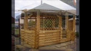 Беседки из дерева своими руками. Очень красивые рубленные беседки