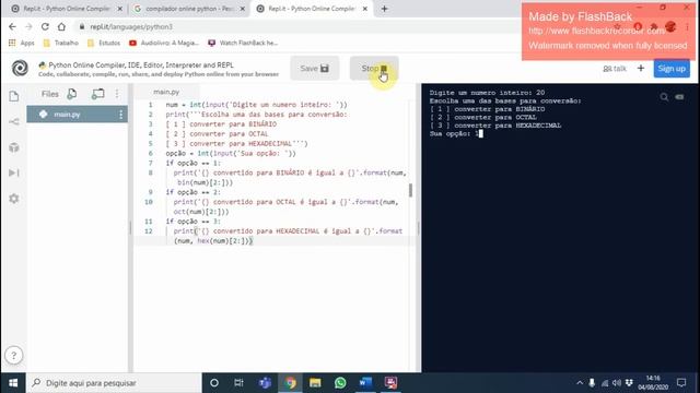 How to convert numeric base using Python