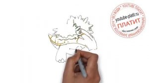 Как научиться рисовать покемонов карандашом поэтапно  Покемон Гротл  How to draw pokemon  grotle