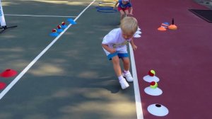 Teaching kids tennis, drills for kids. Детский теннис 4-5 лет