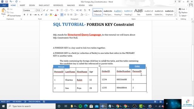 SQL-Foreign Key | Database Management System|DBMS(Code Included)