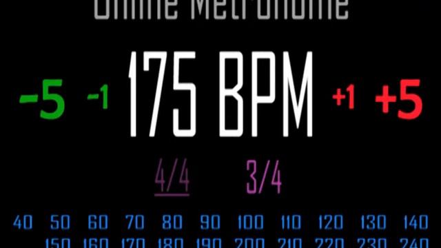 Metronomo Online - Online Metronome - 175 BPM 3/4 смотреть онлайн