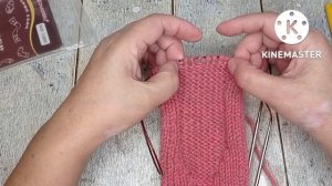 Следки на двух спицах от мыска/турецкий набор петель...