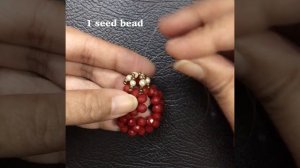 Beaded sweetheart garland pendent tutorial/flower heart love bead weaving/pinisetty pearl crafts