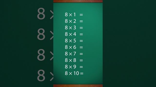 Как выучить таблицу умножения на 8? ✖️8️⃣ #таблицаумножения #начальнаяшкола