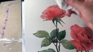 Акварель - Роза - Часть 2