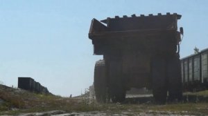 Погрузка БЕЛАЗов на железнодорожные вагоны