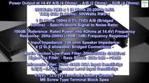 Kenwood X502-1 eXcelon 500-Watt @ 2 Ohms Class D Subwoofer Amplifier