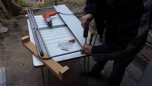 Раскладной столик из старой сушилки для белья. DIY