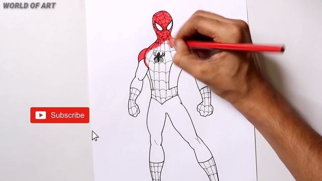 how to draw spiderman step by step || spiderman drawing for beginners || Marvel Cartoons drawing смотреть онлайн