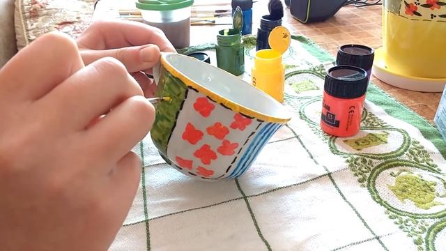 Как#раскрасить#розмалювати#кружку#посуду смотреть онлайн