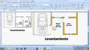 2/5 Planos de Casas con Excel, Anteproyecto de Ampliación.